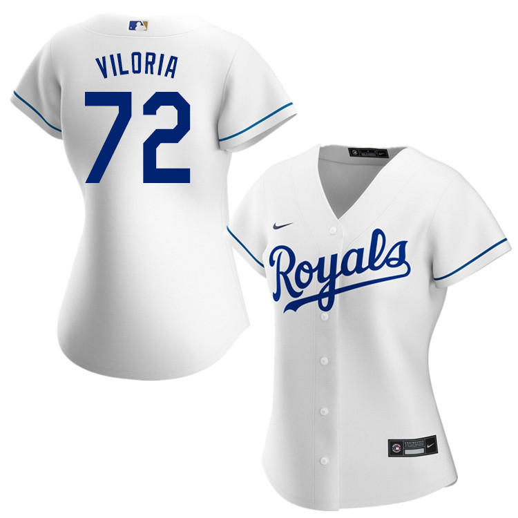 Nike Women #72 Meibrys Viloria Kansas City Royals Baseball Jerseys Sale-White